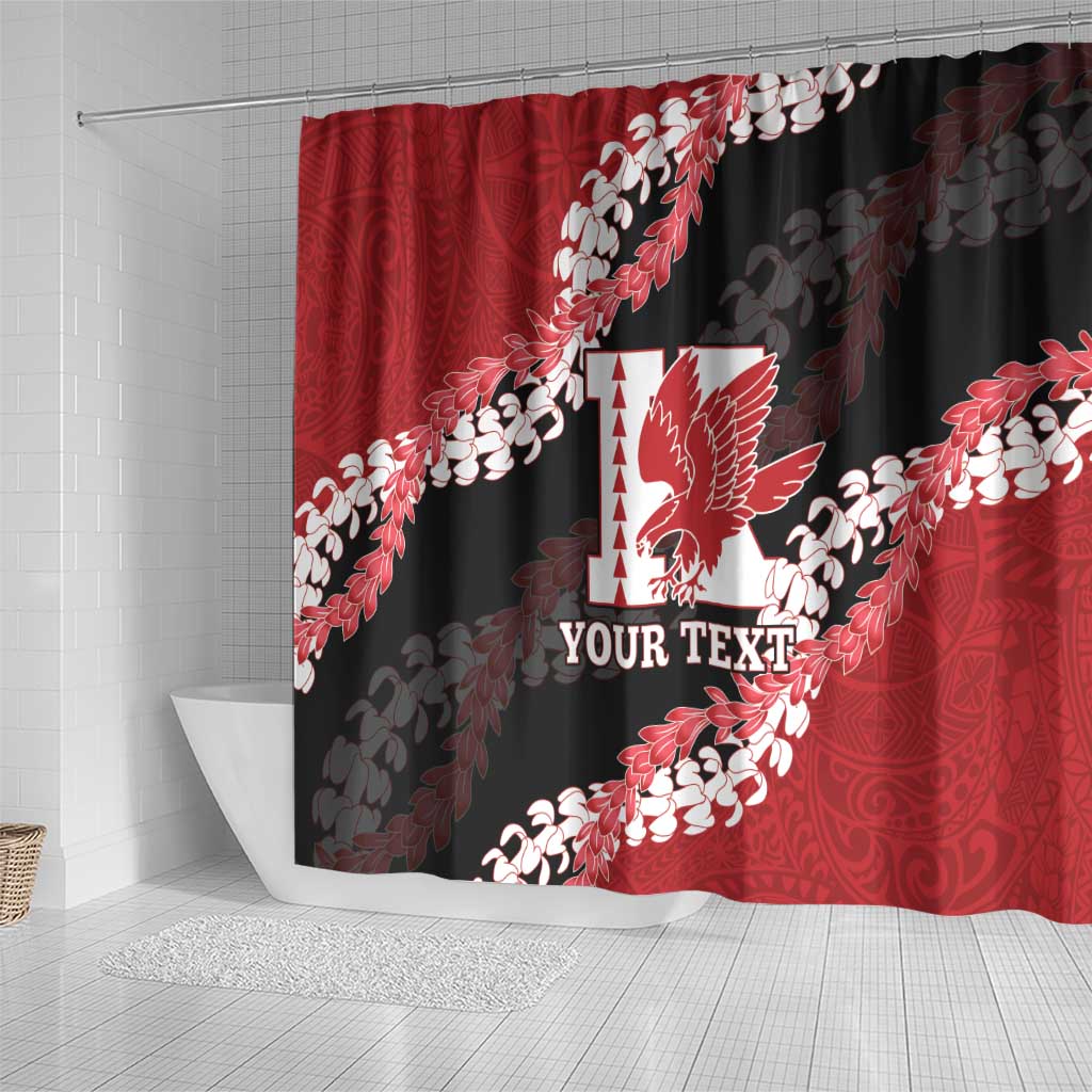 Personalized Kalani Hawaii High School Shower Curtain Puakenikeni Lei Hawaiian Pattern LT14 - Polynesian Pride