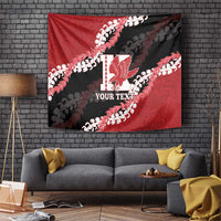 Personalized Kalani Hawaii High School Tapestry Puakenikeni Lei Hawaiian Pattern LT14 Red - Polynesian Pride