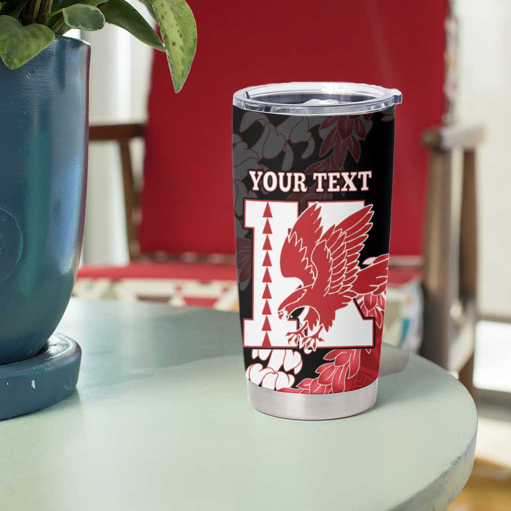 Personalized Kalani Hawaii High School Tumbler Cup Puakenikeni Lei Hawaiian Pattern LT14 - Polynesian Pride