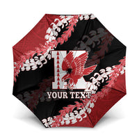 Personalized Kalani Hawaii High School Umbrella Puakenikeni Lei Hawaiian Pattern LT14 One Size Folded 11.42 inch Opened Diameter 37.4 inch Red - Polynesian Pride