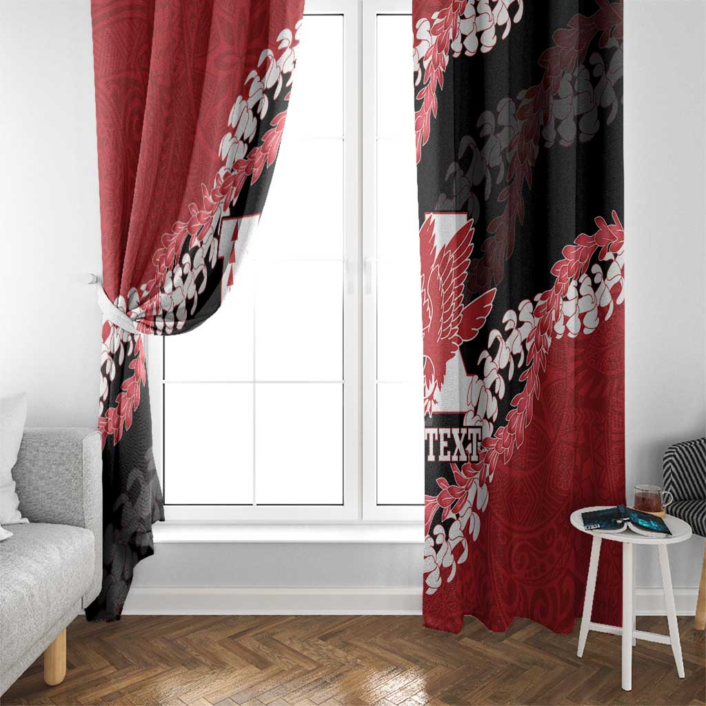 Personalized Kalani Hawaii High School Window Curtain Puakenikeni Lei Hawaiian Pattern LT14 - Polynesian Pride