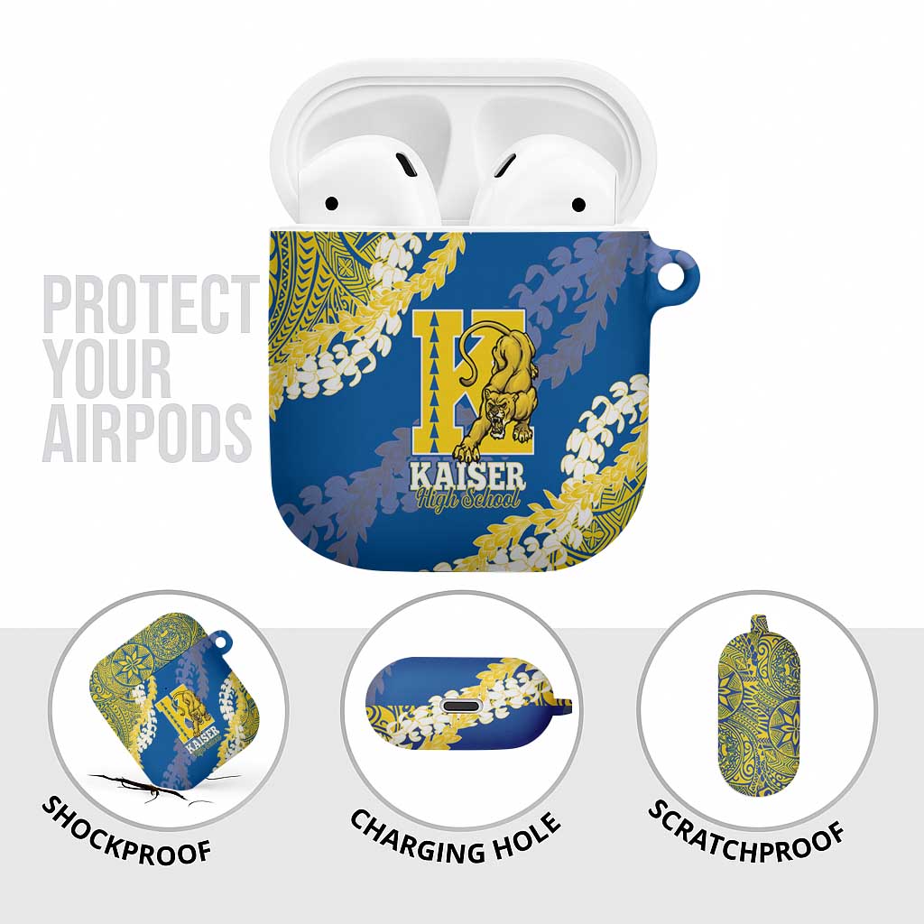 Kaiser Hawaii High School AirPods Case Puakenikeni Lei Hawaiian Pattern LT14 - Polynesian Pride