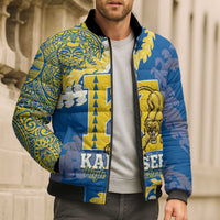 Personalized Kaiser Hawaii High School Bomber Puffer Jacket Puakenikeni Lei Hawaiian Pattern LT14 - Polynesian Pride