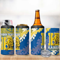 Personalized Kaiser Hawaii High School 4 in 1 Can Cooler Tumbler Puakenikeni Lei Hawaiian Pattern LT14 - Polynesian Pride