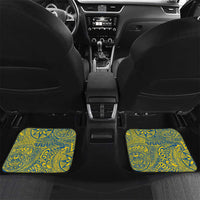 Personalized Kaiser Hawaii High School Car Mats Puakenikeni Lei Hawaiian Pattern LT14 Set 2pcs - Back Blue - Polynesian Pride