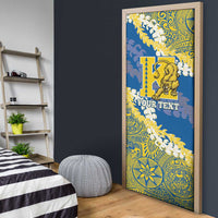 Personalized Kaiser Hawaii High School Door Cover Puakenikeni Lei Hawaiian Pattern LT14 - Polynesian Pride