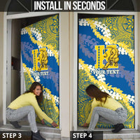 Personalized Kaiser Hawaii High School Door Cover Puakenikeni Lei Hawaiian Pattern LT14 - Polynesian Pride