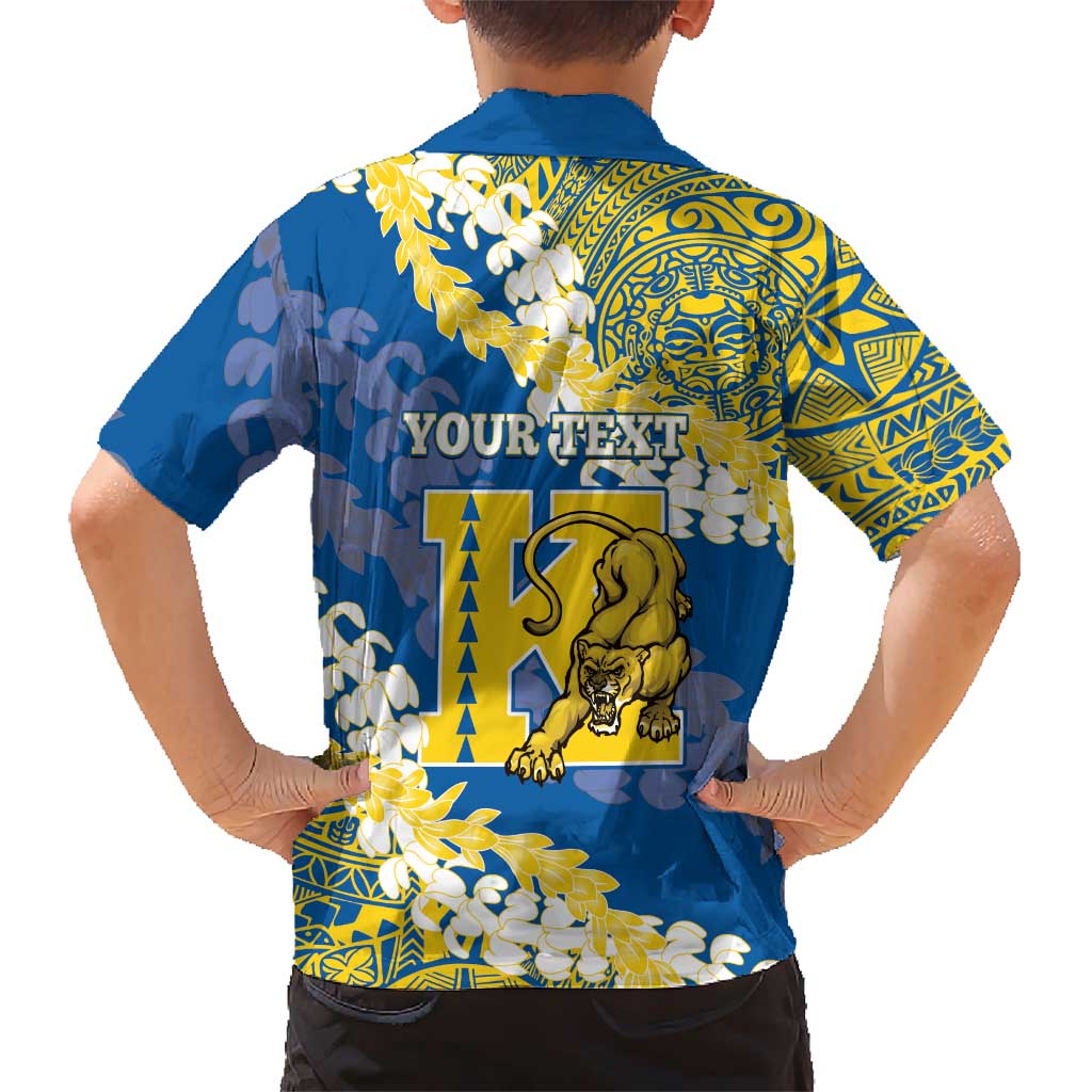 Personalized Kaiser Hawaii High School Family Matching Puletasi and Hawaiian Shirt Puakenikeni Lei Hawaiian Pattern LT14 - Polynesian Pride