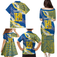 Personalized Kaiser Hawaii High School Family Matching Puletasi and Hawaiian Shirt Puakenikeni Lei Hawaiian Pattern LT14 - Polynesian Pride
