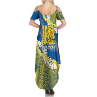 Personalized Kaiser Hawaii High School Family Matching Summer Maxi Dress and Hawaiian Shirt Puakenikeni Lei Hawaiian Pattern - Polynesian Pride