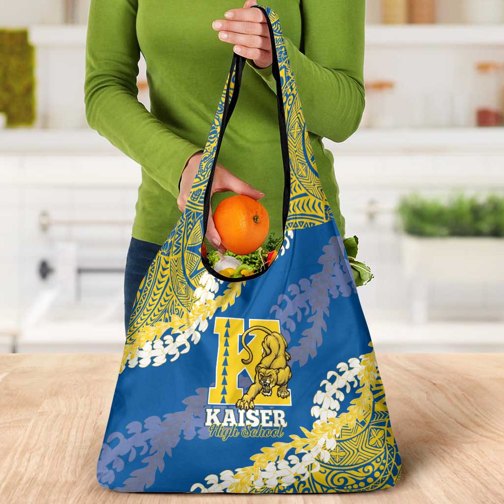 Kaiser Hawaii High School Grocery Bag Puakenikeni Lei Hawaiian Pattern LT14 - Polynesian Pride