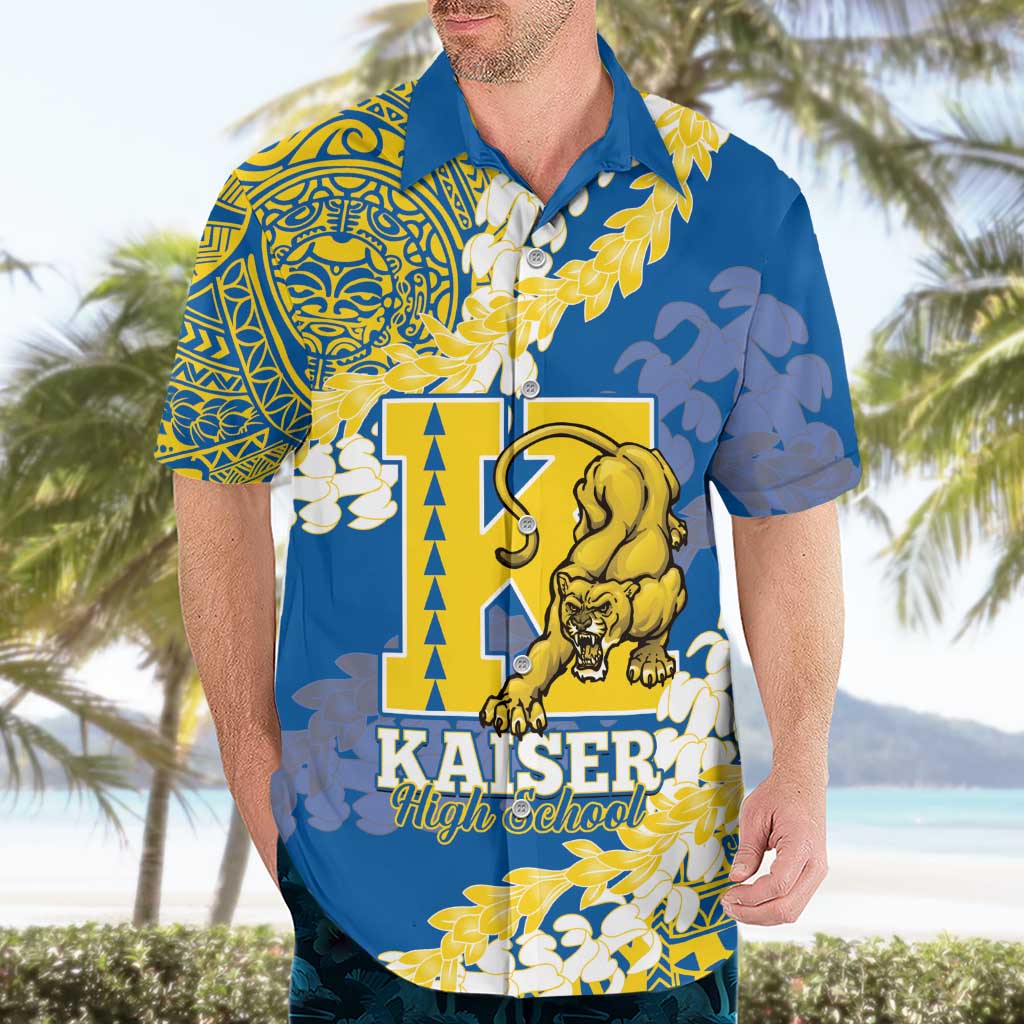 Personalized Kaiser Hawaii High School Hawaiian Shirt Puakenikeni Lei Hawaiian Pattern LT14 - Polynesian Pride