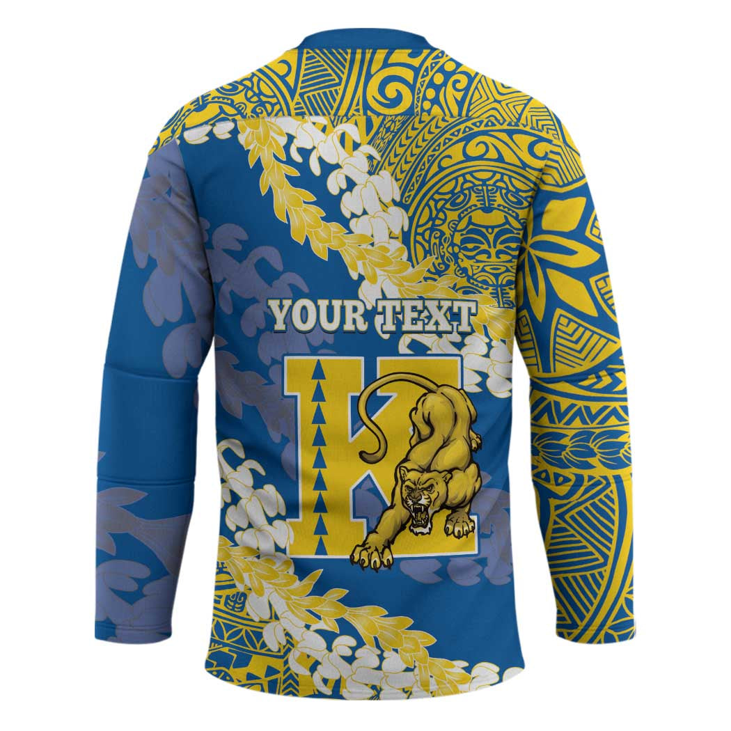 Personalized Kaiser Hawaii High School Hockey Jersey Puakenikeni Lei Hawaiian Pattern LT14 - Polynesian Pride