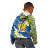 Personalized Kaiser Hawaii High School Kid Hoodie Puakenikeni Lei Hawaiian Pattern - Polynesian Pride