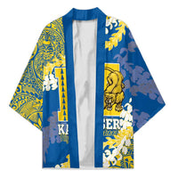 Personalized Kaiser Hawaii High School Kimono Puakenikeni Lei Hawaiian Pattern LT14 Unisex Blue - Polynesian Pride