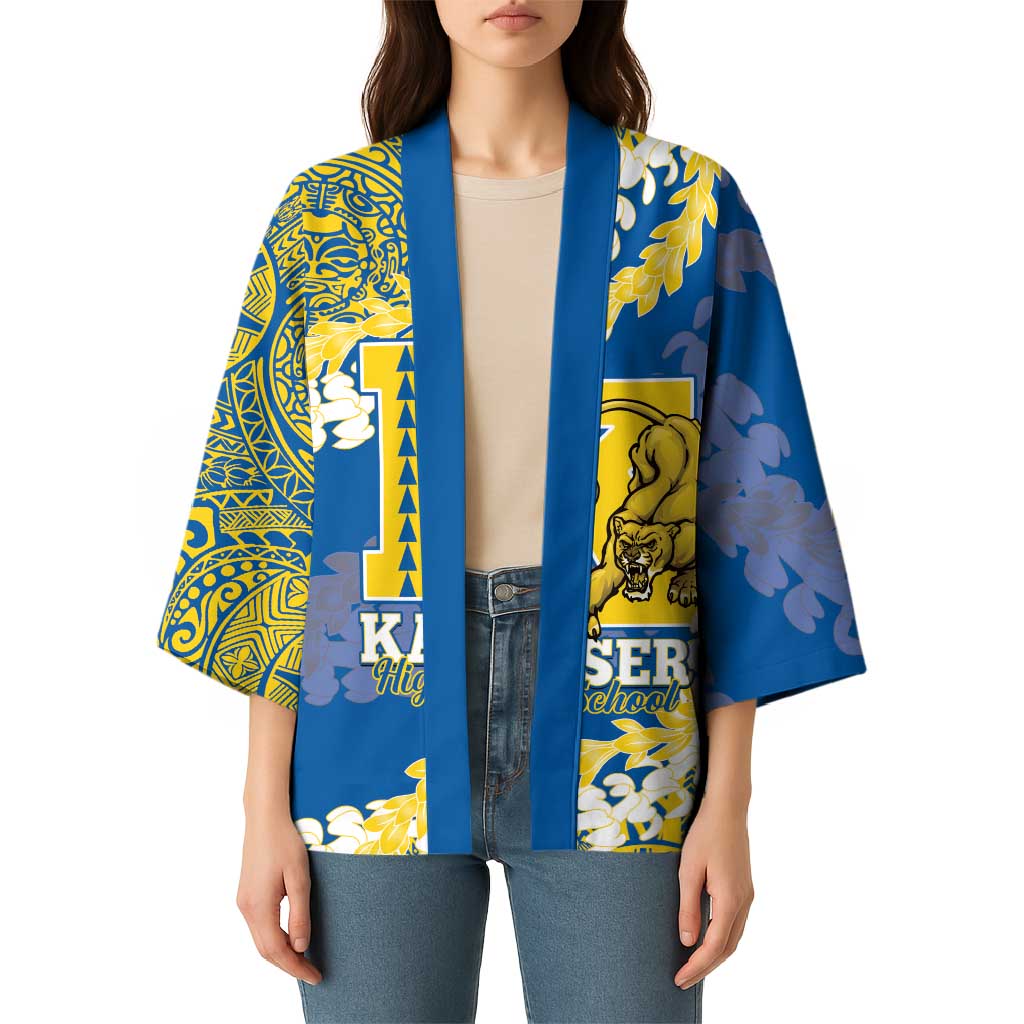 Personalized Kaiser Hawaii High School Kimono Puakenikeni Lei Hawaiian Pattern LT14 - Polynesian Pride