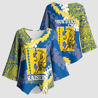 Personalized Kaiser Hawaii High School Kimono Sleeve Blouse Puakenikeni Lei Hawaiian Pattern LT14 - Polynesian Pride