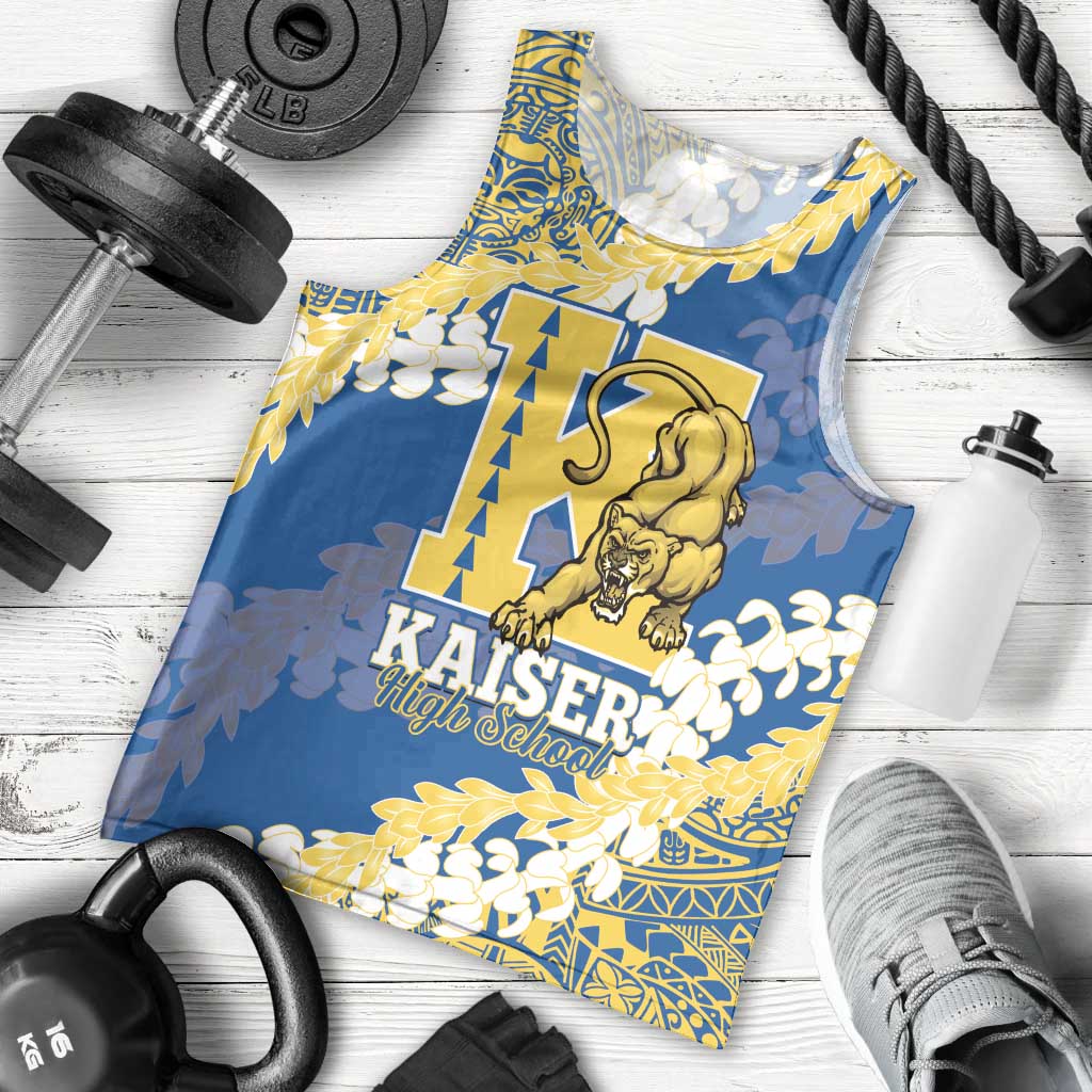Personalized Kaiser Hawaii High School Men Tank Top Puakenikeni Lei Hawaiian Pattern LT14 - Polynesian Pride