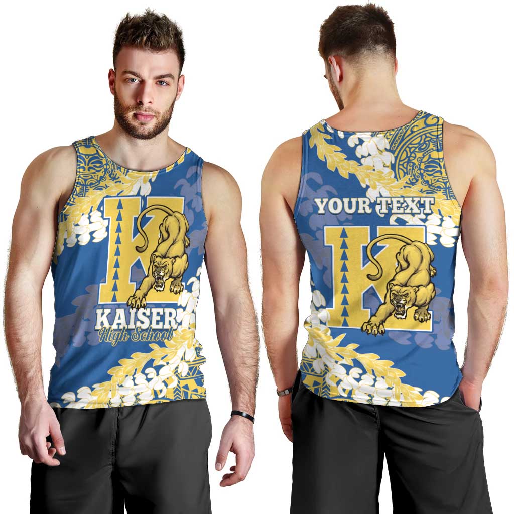 Personalized Kaiser Hawaii High School Men Tank Top Puakenikeni Lei Hawaiian Pattern LT14 - Polynesian Pride