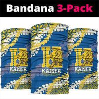 Kaiser Hawaii High School Neck Gaiter Puakenikeni Lei Hawaiian Pattern - Polynesian Pride