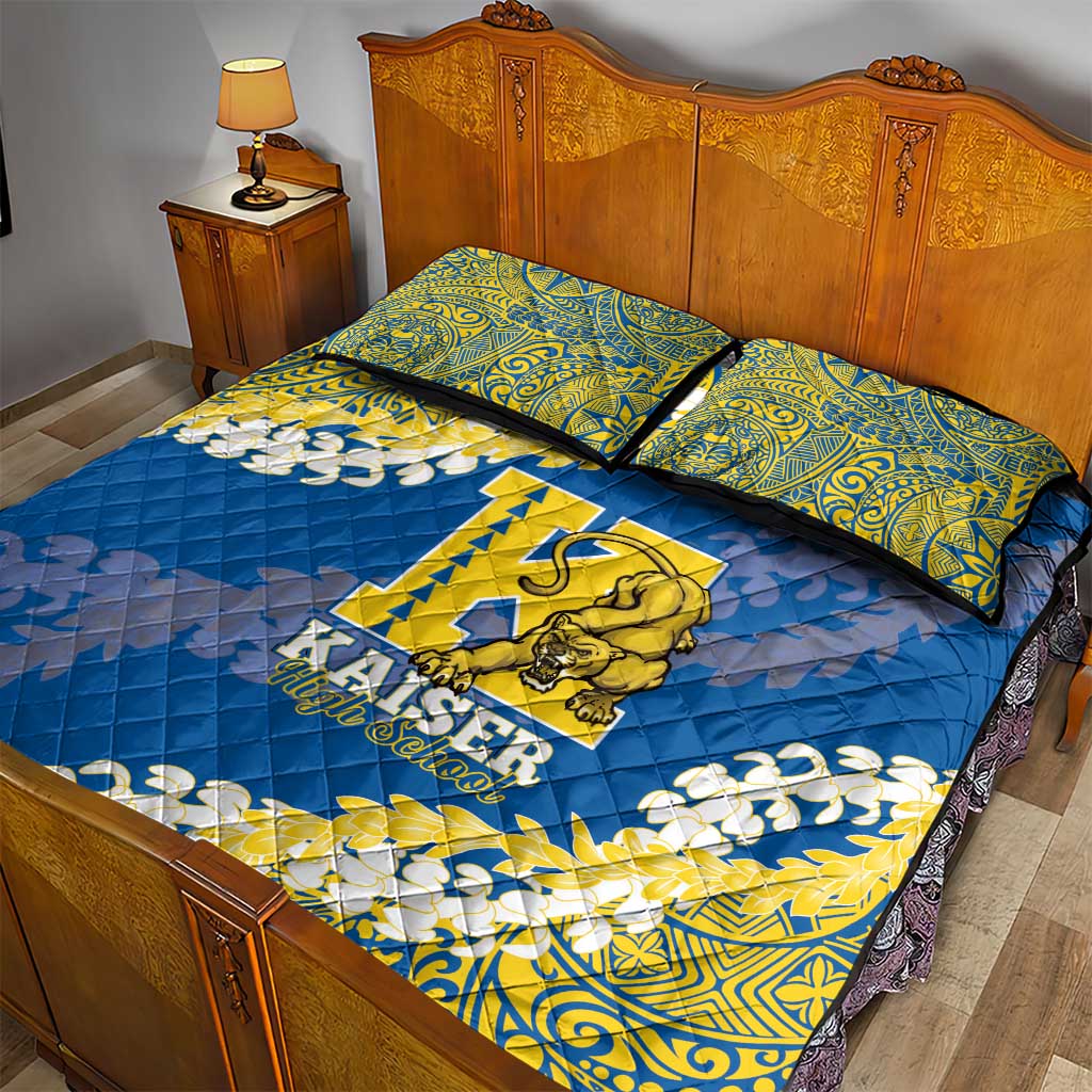 Kaiser Hawaii High School Quilt Bed Set Puakenikeni Lei Hawaiian Pattern LT14 - Polynesian Pride