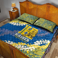 Kaiser Hawaii High School Quilt Bed Set Puakenikeni Lei Hawaiian Pattern LT14 - Polynesian Pride