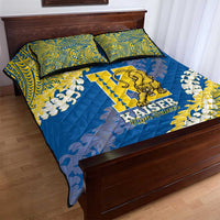 Kaiser Hawaii High School Quilt Bed Set Puakenikeni Lei Hawaiian Pattern LT14 - Polynesian Pride