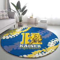 Kaiser Hawaii High School Round Carpet Puakenikeni Lei Hawaiian Pattern LT14 - Polynesian Pride