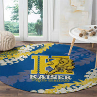 Kaiser Hawaii High School Round Carpet Puakenikeni Lei Hawaiian Pattern LT14 - Polynesian Pride