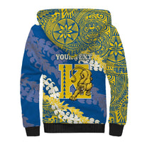 Personalized Kaiser Hawaii High School Sherpa Hoodie Puakenikeni Lei Hawaiian Pattern LT14 - Polynesian Pride