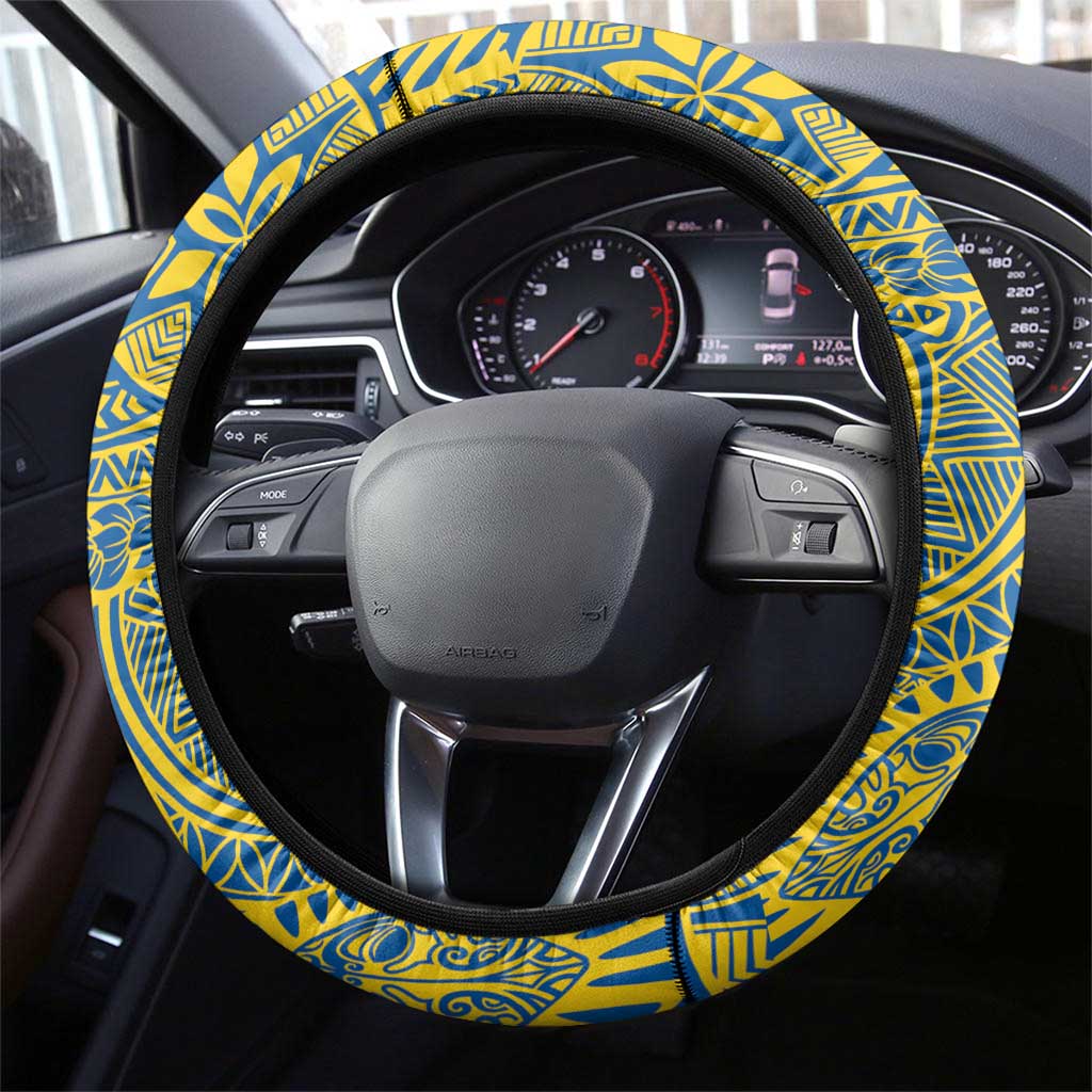 Kaiser Hawaii High School Steering Wheel Cover Puakenikeni Lei Hawaiian Pattern LT14 - Polynesian Pride