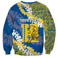 Personalized Kaiser Hawaii High School Sweatshirt Puakenikeni Lei Hawaiian Pattern LT14 - Polynesian Pride