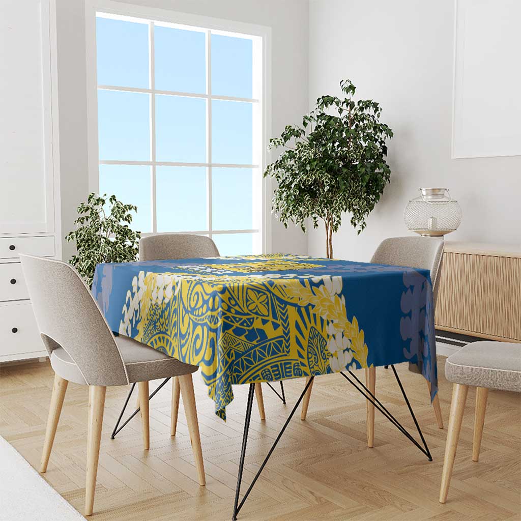 Kaiser Hawaii High School Tablecloth Puakenikeni Lei Hawaiian Pattern LT14 - Polynesian Pride