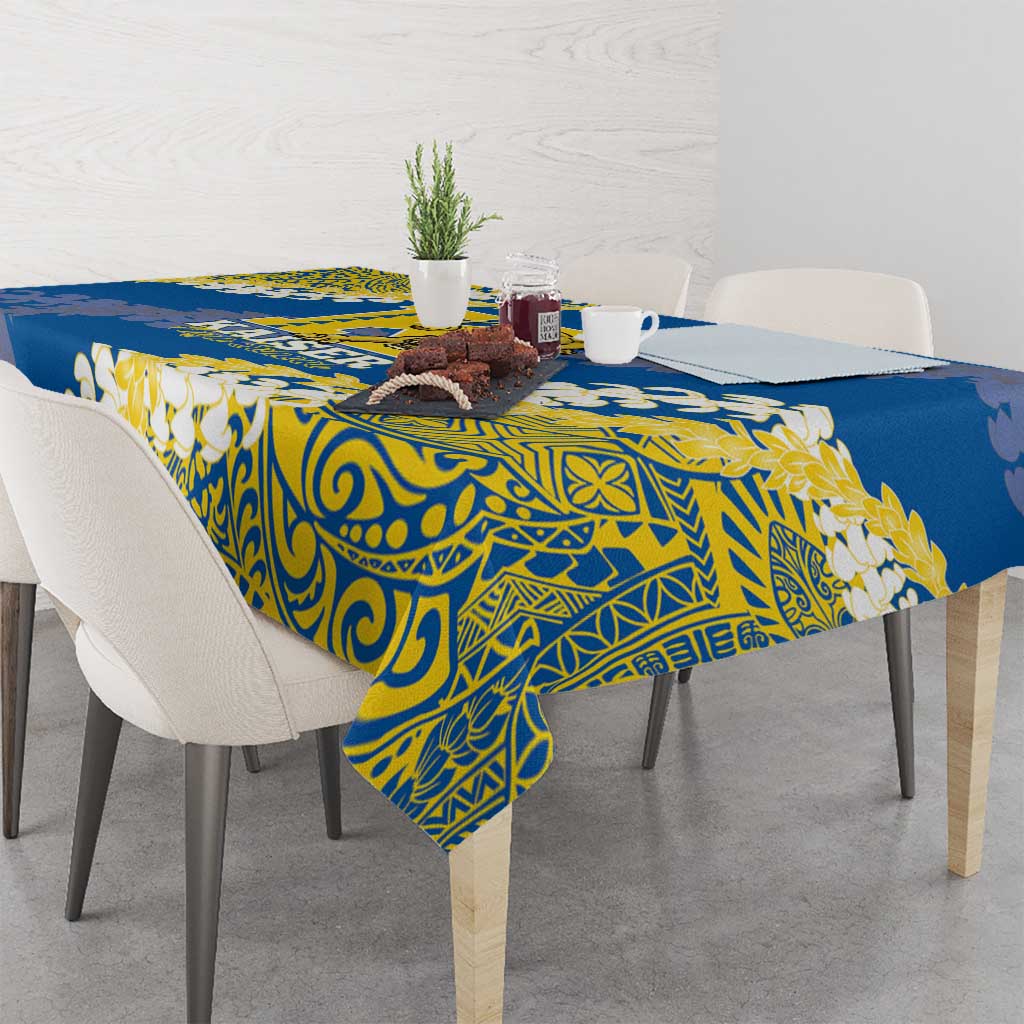 Kaiser Hawaii High School Tablecloth Puakenikeni Lei Hawaiian Pattern LT14 - Polynesian Pride