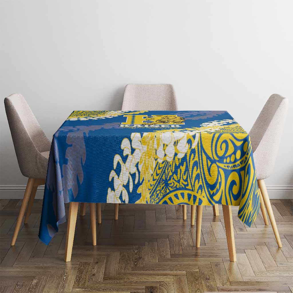 Kaiser Hawaii High School Tablecloth Puakenikeni Lei Hawaiian Pattern LT14 - Polynesian Pride