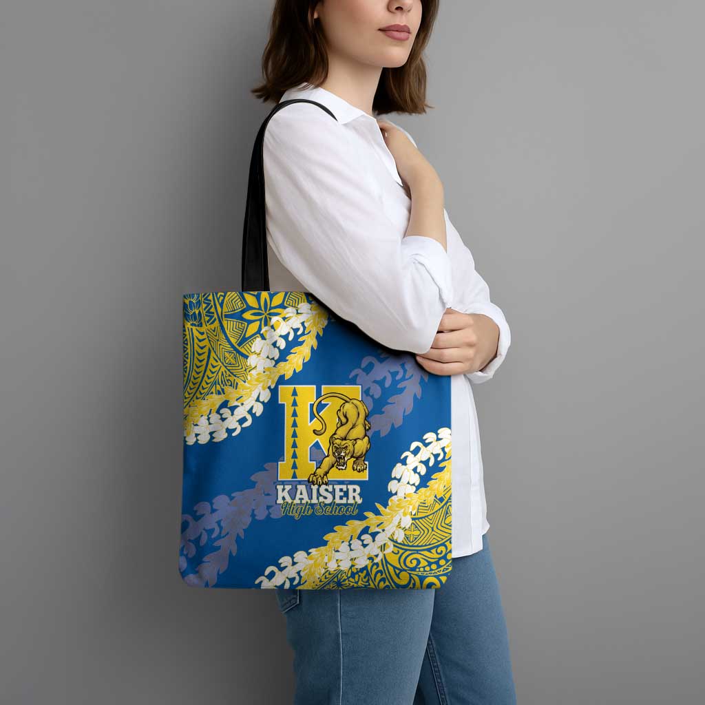 Kaiser Hawaii High School Tote Bag Puakenikeni Lei Hawaiian Pattern - Polynesian Pride