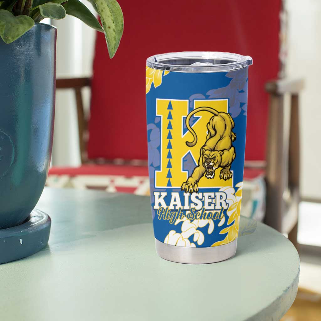 Personalized Kaiser Hawaii High School Tumbler Cup Puakenikeni Lei Hawaiian Pattern LT14 - Polynesian Pride