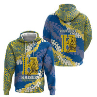 Personalized Kaiser Hawaii High School Zip Hoodie Puakenikeni Lei Hawaiian Pattern LT14 - Polynesian Pride