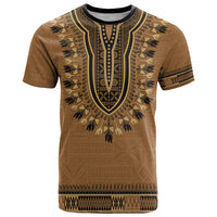 Brown African Dashiki With Fijian Tapa Pattern T Shirt