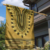 Gold African Dashiki With Fijian Tapa Pattern Garden Flag