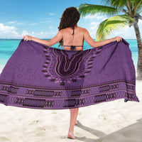Purple African Dashiki With Fijian Tapa Pattern Sarong