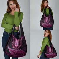 Pink African Dashiki With Aotearoa Maori Grocery Bag Paua Shell Mix Silver Fern