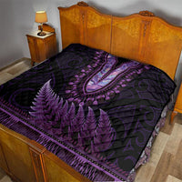 Purple African Dashiki With Aotearoa Maori Quilt Paua Shell Mix Silver Fern LT14 - Polynesian Pride