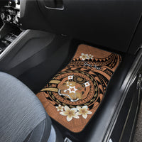 Personalised Tonga Emancipation Day Car Mats Tongan Ngatu Pattern - Brown Version