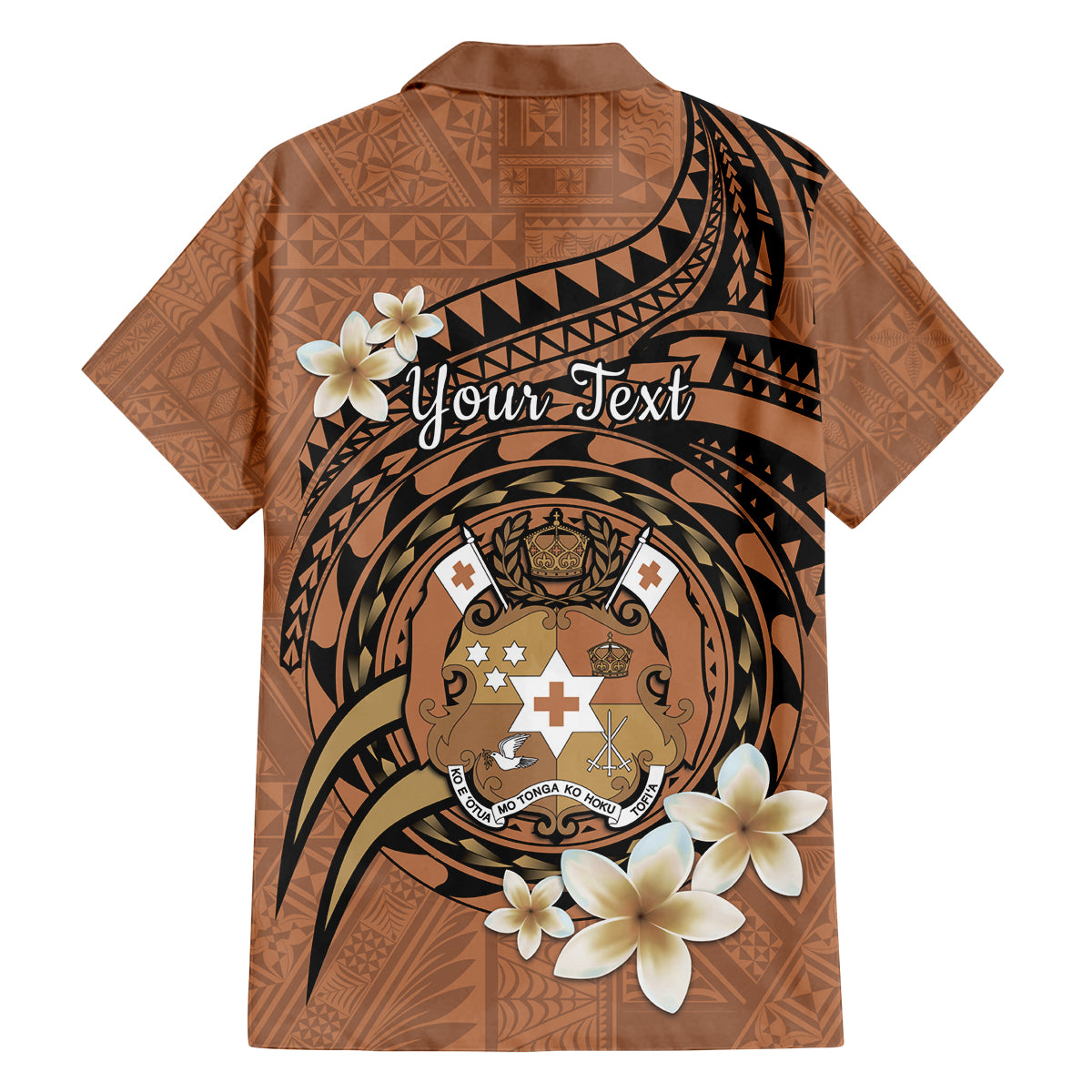 Personalised Tonga Emancipation Day Family Matching Tank Maxi Dress and Hawaiian Shirt Tongan Ngatu Pattern - Brown Version LT14 - Polynesian Pride