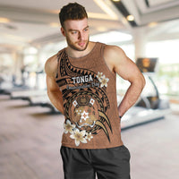 Personalised Tonga Emancipation Day Men Tank Top Tongan Ngatu Pattern - Brown Version LT14 Brown - Polynesian Pride