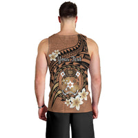 Personalised Tonga Emancipation Day Men Tank Top Tongan Ngatu Pattern - Brown Version LT14 - Polynesian Pride