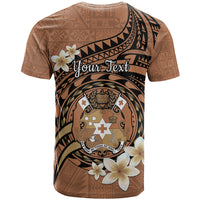 Personalised Tonga Emancipation Day T Shirt Tongan Ngatu Pattern - Brown Version LT14 - Polynesian Pride