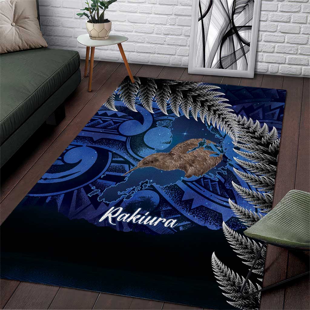 New Zealand Stewart Island Area Rug Rakiura Kiwi Maori Glowing Sky
