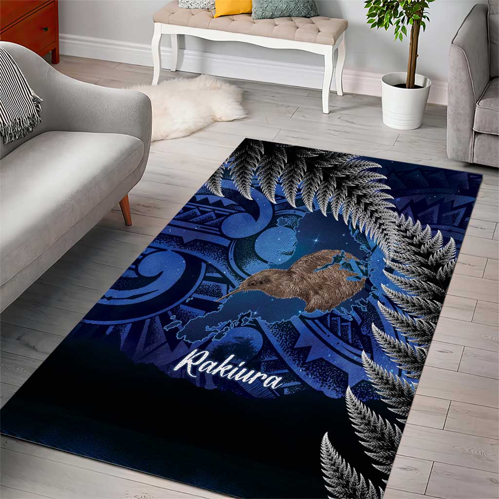 New Zealand Stewart Island Area Rug Rakiura Kiwi Maori Glowing Sky